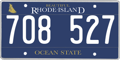 RI license plate 708527