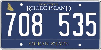 RI license plate 708535