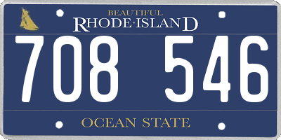 RI license plate 708546