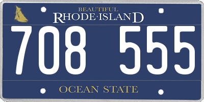 RI license plate 708555