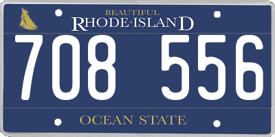 RI license plate 708556