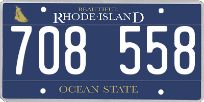 RI license plate 708558
