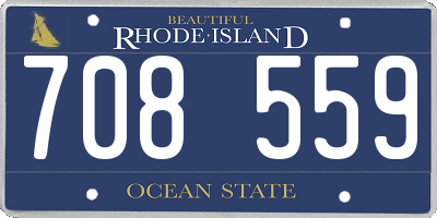 RI license plate 708559