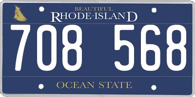 RI license plate 708568