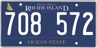RI license plate 708572