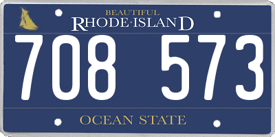 RI license plate 708573