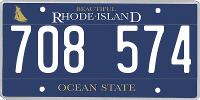 RI license plate 708574