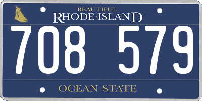 RI license plate 708579