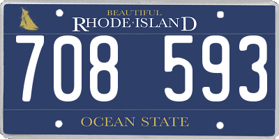 RI license plate 708593