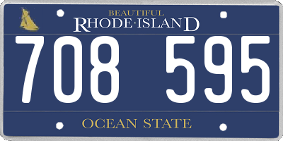 RI license plate 708595