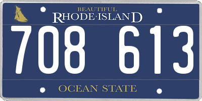 RI license plate 708613