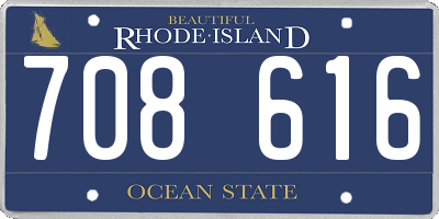 RI license plate 708616