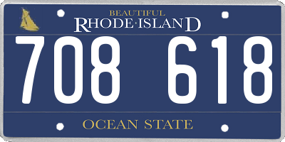 RI license plate 708618