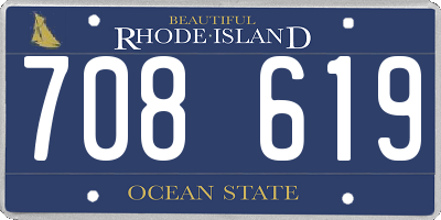 RI license plate 708619