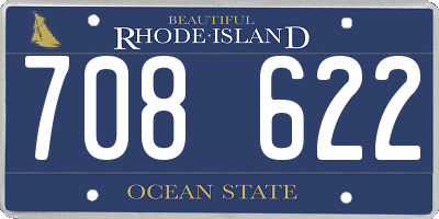 RI license plate 708622