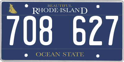 RI license plate 708627