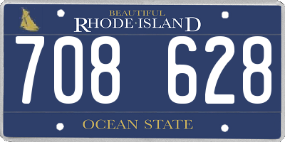 RI license plate 708628