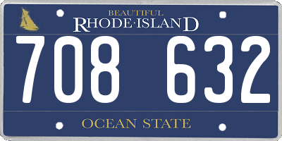 RI license plate 708632