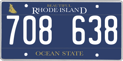 RI license plate 708638