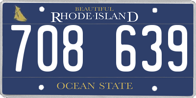 RI license plate 708639