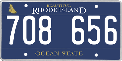 RI license plate 708656