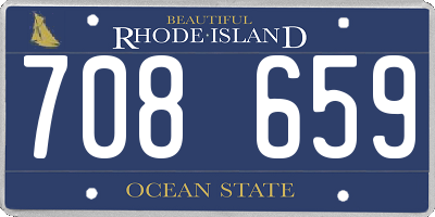 RI license plate 708659