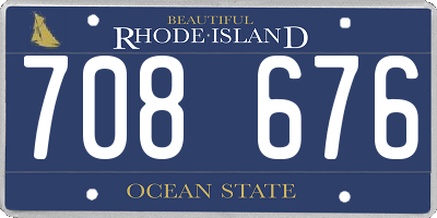 RI license plate 708676