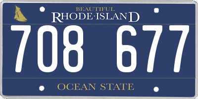 RI license plate 708677