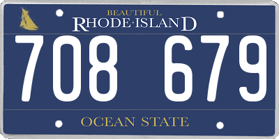 RI license plate 708679
