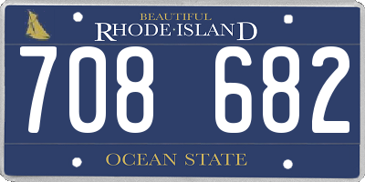 RI license plate 708682