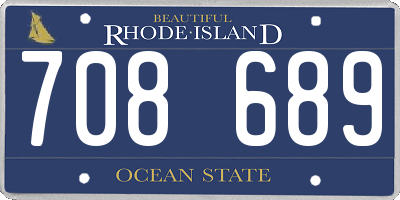 RI license plate 708689
