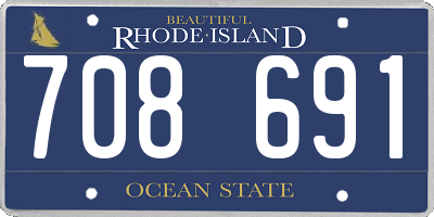 RI license plate 708691