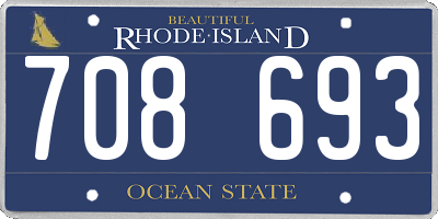 RI license plate 708693