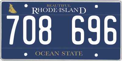 RI license plate 708696