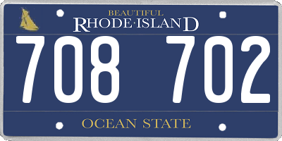RI license plate 708702