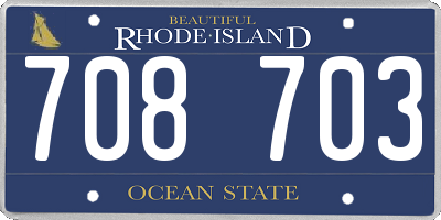 RI license plate 708703