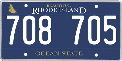 RI license plate 708705