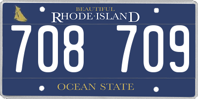 RI license plate 708709