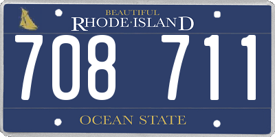 RI license plate 708711