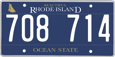 RI license plate 708714