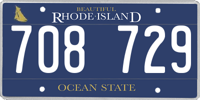 RI license plate 708729