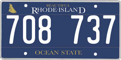 RI license plate 708737