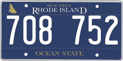 RI license plate 708752