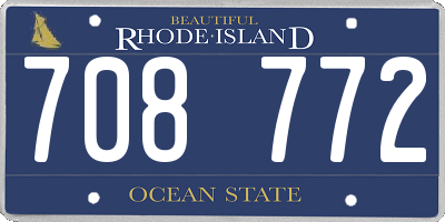 RI license plate 708772