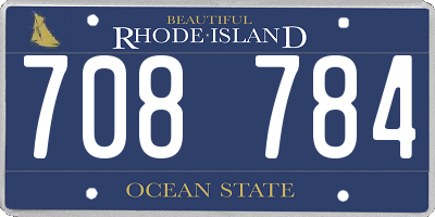 RI license plate 708784