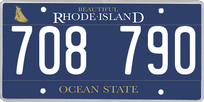 RI license plate 708790