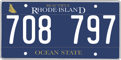 RI license plate 708797