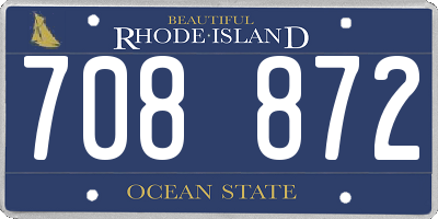 RI license plate 708872