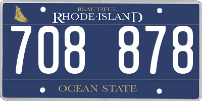RI license plate 708878