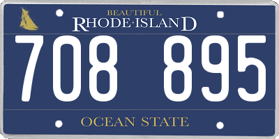 RI license plate 708895